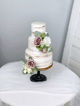 Load image into Gallery viewer, Mauve and White - Set of 2 Wedding Cake Topper, Floral Cake Decoration, Cake Topper Flowers, Party Cake Decoration
