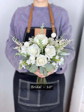 Load image into Gallery viewer, Free-Form Bridal Bouquet in White &amp; Sage, Romantic Wedding Bouquet
