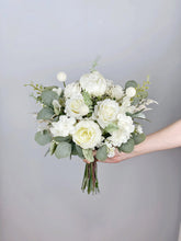 Load image into Gallery viewer, Free-Form Bridal Bouquet in White &amp; Sage, Romantic Wedding Bouquet
