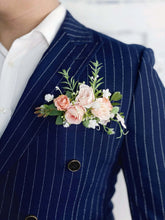 Load image into Gallery viewer, Pocket Boutonniere in Dusty Pink &amp; Blush
