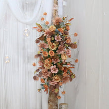 Load image into Gallery viewer, Terracotta &amp; Brown Wedding Arch Flowers  Autumn Swag for Ceremony Backdrop
