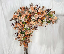 Load image into Gallery viewer, Wedding Arch Flowers in Terracotta &amp; Rust Orange, Cozy Autumn Ceremony Décor
