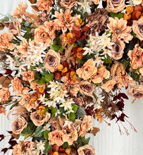 Load image into Gallery viewer, Wedding Arch Flowers in Terracotta &amp; Rust Orange, Cozy Autumn Ceremony Décor
