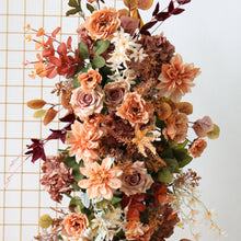 Load image into Gallery viewer, Wedding Garland Flowers in Terracotta &amp; Rust Orange, Fall Ceremony Backdrop Décor
