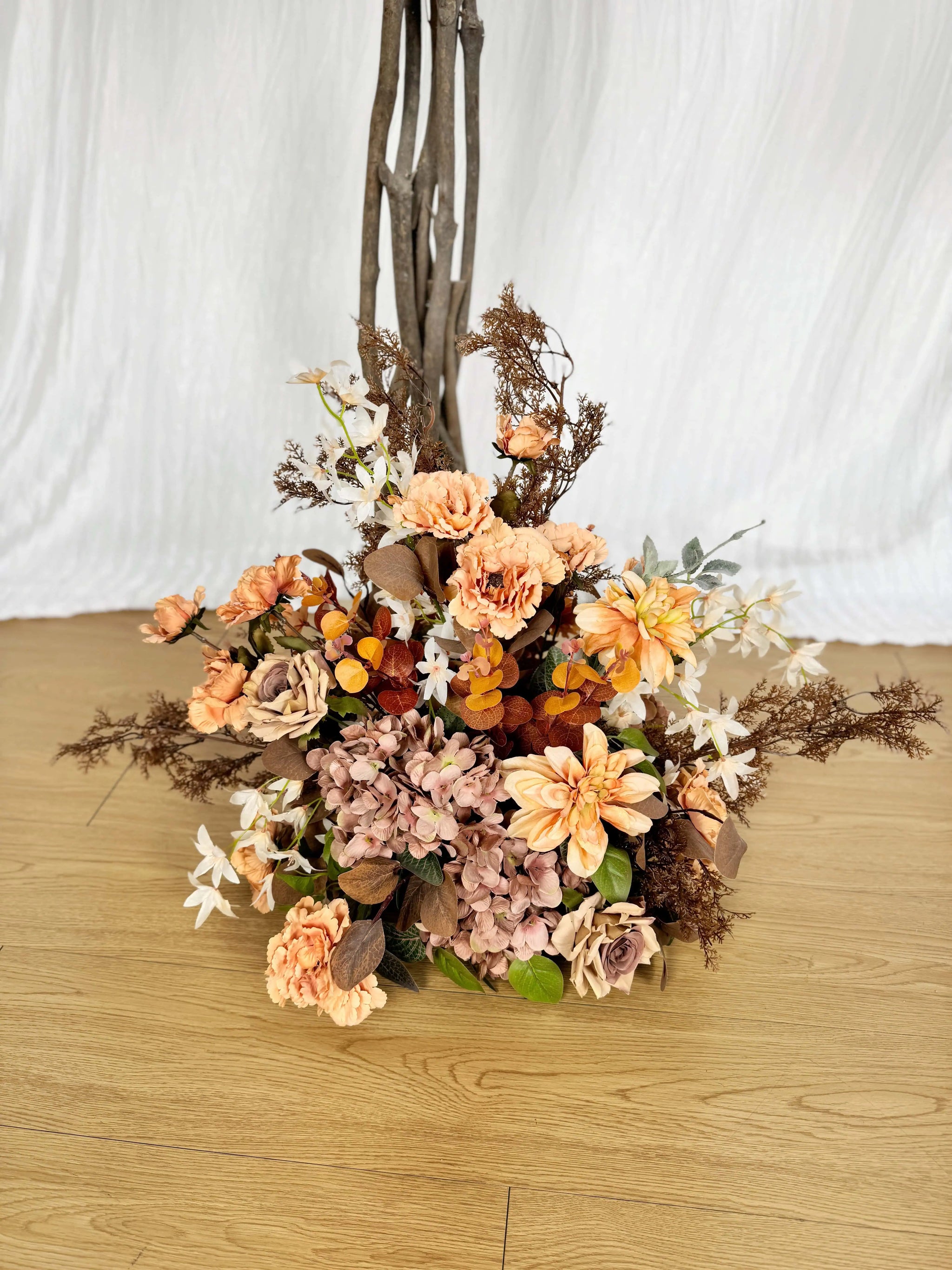 Brown,Terracotta,Rust Orange Autumn Fall Wedding top Flower for Rectangle Arch, Wedding Flowers for Swag, Wedding Backdrop