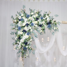 Load image into Gallery viewer, Dusty Blue and Navy Blue - Wedding Swag Flowers for Arch, Wedding Backdrop
