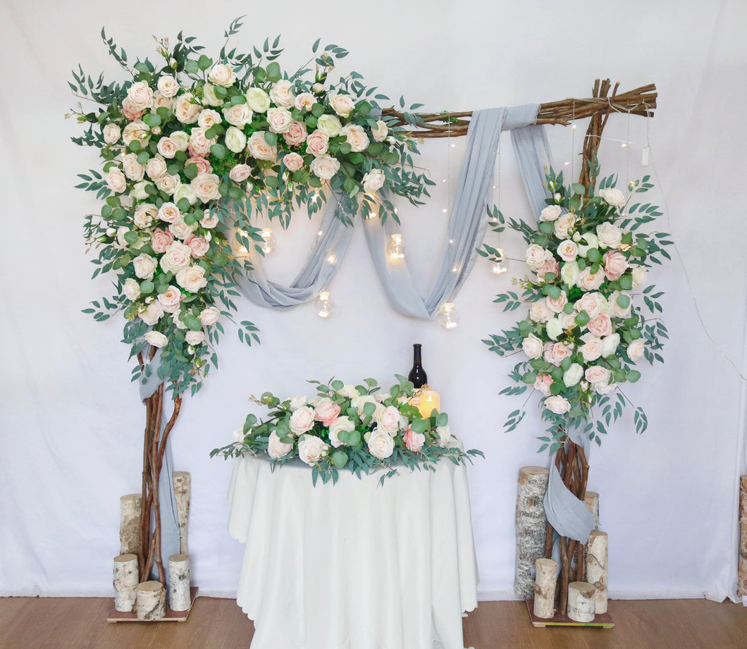 Peach and Blush - Wedding Swag Flowers for Arch, Wedding Backdrop