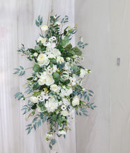 Load image into Gallery viewer, White and Sage - Wedding Swag Flowers for Arch, Wedding Backdrop
