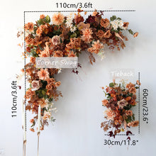 Load image into Gallery viewer, Terracotta and Rust Orange - Autumn Wedding Swag Flowers for Arch, Wedding Backdrop
