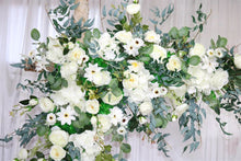 Load image into Gallery viewer, White and Sage - Wedding Swag Flowers for Arch, Wedding Backdrop
