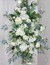 Load image into Gallery viewer, White and Sage - Wedding Swag Flowers for Arch, Wedding Backdrop
