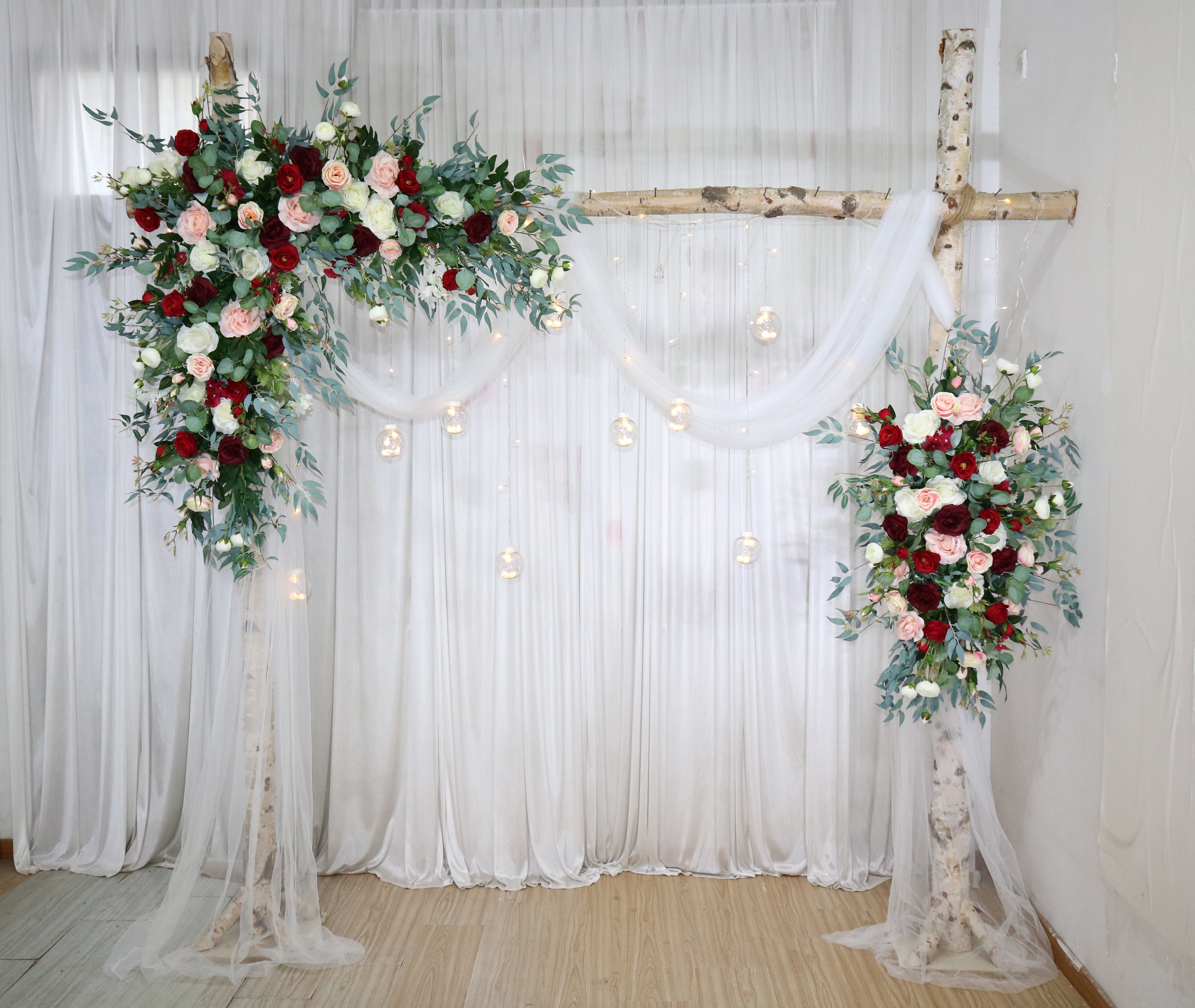 Burgundy and Blush - Wedding Swag Flowers for Arch, Wedding Backdrop ...