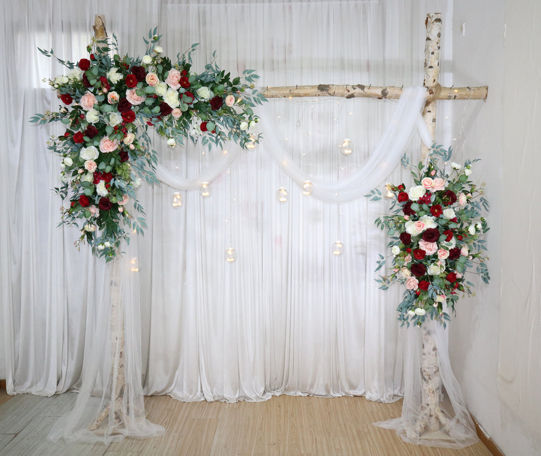 Burgundy and Blush - Wedding Swag Flowers for Arch, Wedding Backdrop