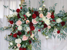 Load image into Gallery viewer, Burgundy and Blush - Wedding Swag Flowers for Arch, Wedding Backdrop
