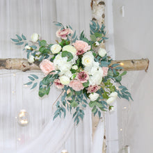 Load image into Gallery viewer, Dusty Pink, Blush and White - Wedding Swag Flowers for Arch, Wedding Backdrop
