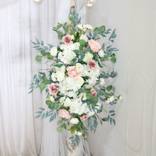 Load image into Gallery viewer, Dusty Pink, Blush and White - Wedding Swag Flowers for Arch, Wedding Backdrop
