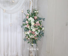 Load image into Gallery viewer, Dusty Pink and White - Wedding Swag Flowers for Arch, Wedding Backdrop
