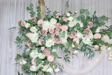 Load image into Gallery viewer, Dusty Pink and White - Wedding Swag Flowers for Arch, Wedding Backdrop
