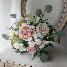 Load image into Gallery viewer, Dusty Pink - Wedding Bouquet, Made with Artificial Roses and Peonies
