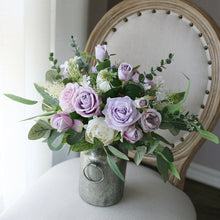 Load image into Gallery viewer, Lavender and Lilac - Wedding Bouquet, Made with Artificial Roses and Peonies
